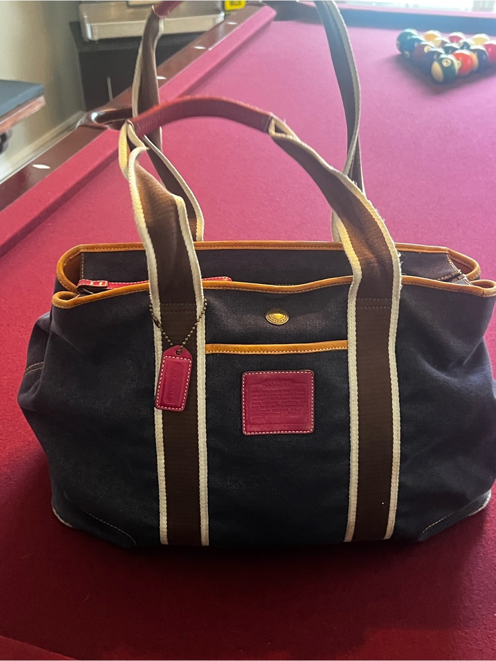 Vintage Coach Y2K Hampton Denim Weekender Tote Bag #4498 – Excellent Condition